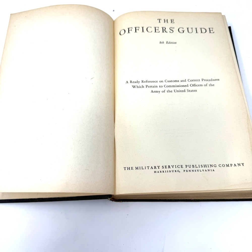 1942 The Officers Guide 8th Edition US Army Military Reference Book Hardcover - Picture 10 of 13